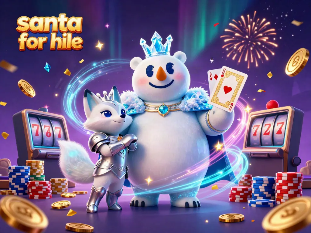 Experience the magic of Santa for hire with a festive 3D scene filled with holiday joy and casino energy.